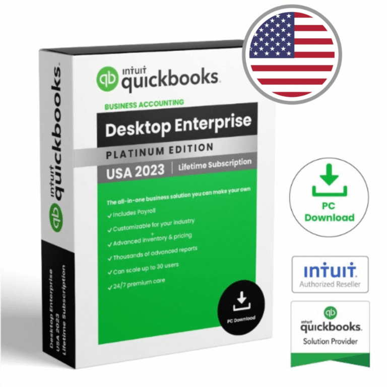 QuickBooks Desktop Enterprise 2023 – Lifetime License Key – USA Version