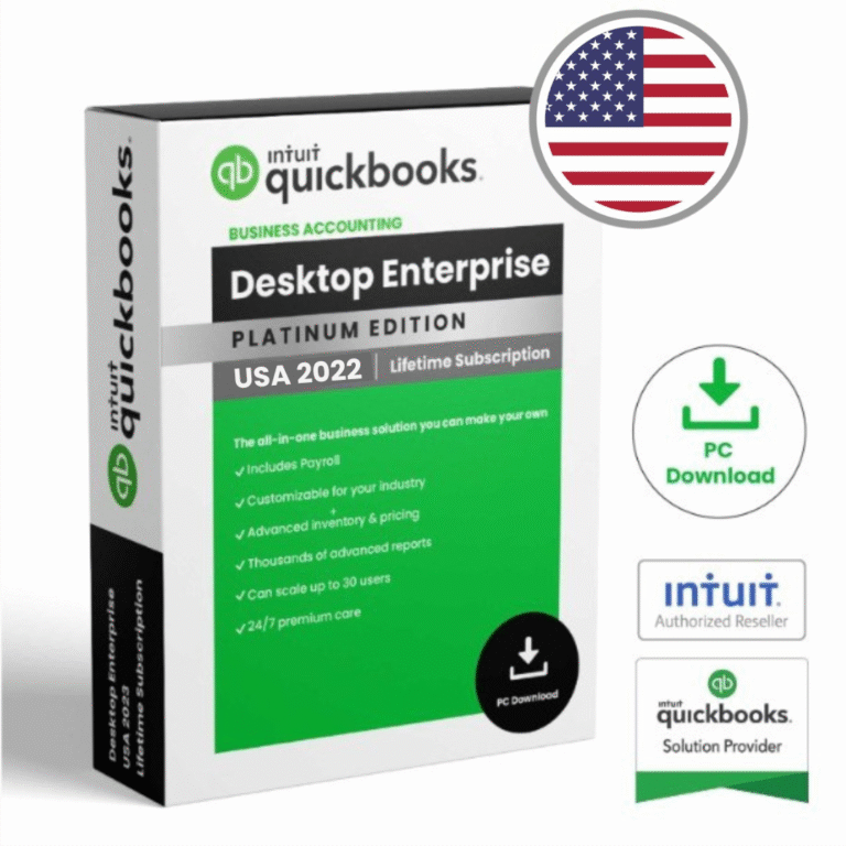 QuickBooks Desktop Enterprise 2022 – Lifetime License Key – USA Version